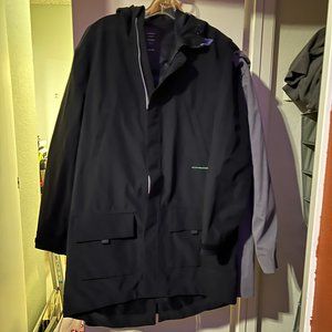 Oakley, black, 3/4 length Nylon jacket with hood